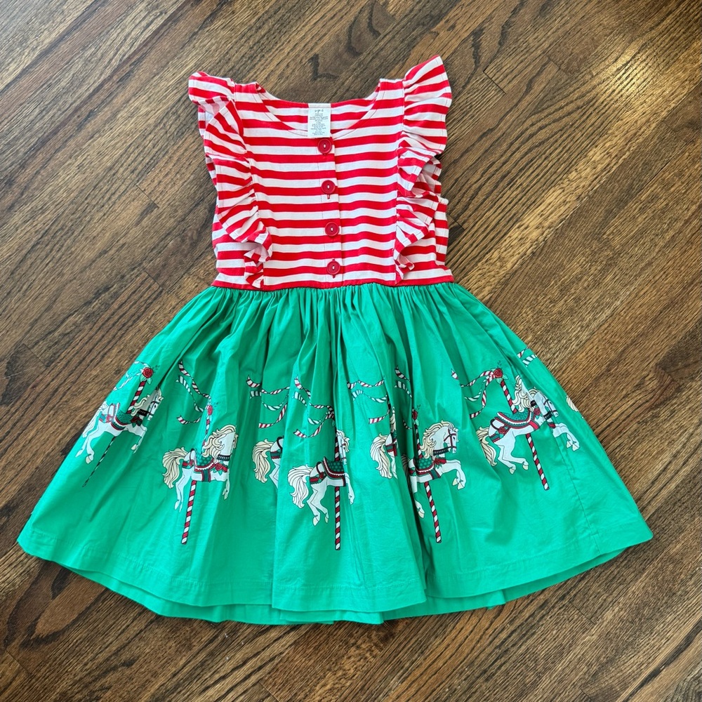 Eleanor Rose Red and Green Carousel Dress